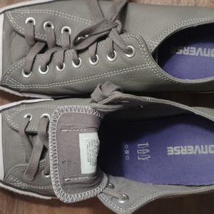 Converse Chuck Taylor grey leather, men's US 11.